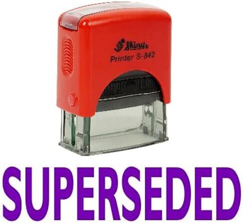 SUPERSEDED Self Inking Rubber Stamp Custom Shiny Office Stationary Stamp in Saudi Arabia