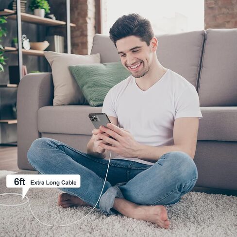 شواحن iPhone لهاتف Apple iPhone 15 Pro Max 15pro/14 Pro Max/14pro/14 Plus/14/13/12/11/Se، كتلة شاحن USB مزدوج، سلك USBc إلى Lightning، كابل USB إلى النوع C لأجهزة Ipad وSamsung Galaxy، جوجل بيكسل in Kuwait