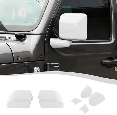 Carbon Fiber Side Mirror Cover, Rearview Mirrors Decoration Trim Kit Fit for 2018-2024 Jeep Wrangler JL JLU & Gladiator JT in Saudi Arabia