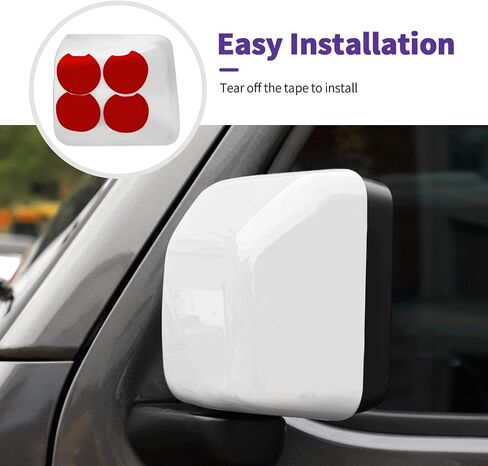 Carbon Fiber Side Mirror Cover, Rearview Mirrors Decoration Trim Kit Fit for 2018-2024 Jeep Wrangler JL JLU & Gladiator JT in Saudi Arabia