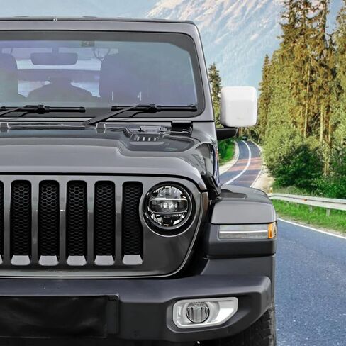 Carbon Fiber Side Mirror Cover, Rearview Mirrors Decoration Trim Kit Fit for 2018-2024 Jeep Wrangler JL JLU & Gladiator JT in Saudi Arabia
