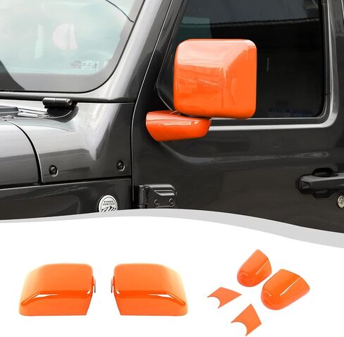 Carbon Fiber Side Mirror Cover, Rearview Mirrors Decoration Trim Kit Fit for 2018-2024 Jeep Wrangler JL JLU & Gladiator JT in Saudi Arabia