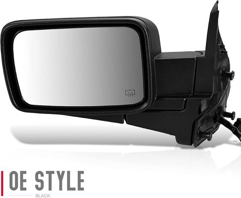 DNA Motoring OEM-MR-CH1320371 Left Side Mirror Compatible with 2008-2012 Liberty Heated Powered Adjustment Foldable Rear View Mirror in Saudi Arabia