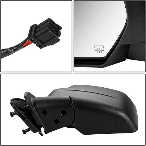 DNA Motoring OEM-MR-CH1320371 Left Side Mirror Compatible with 2008-2012 Liberty Heated Powered Adjustment Foldable Rear View Mirror in Saudi Arabia