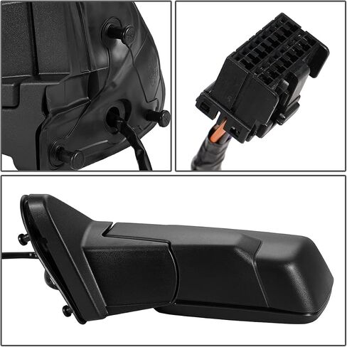 DNA Motoring OEM-MR-CH1320371 Left Side Mirror Compatible with 2008-2012 Liberty Heated Powered Adjustment Foldable Rear View Mirror in Saudi Arabia