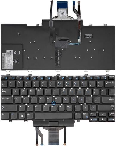 لوحة مفاتيح بديلة للكمبيوتر المحمول Dell Latitude E5450 E5470 7480 7490 5480 5488 مع مؤشر، بدون إطار تخطيط أمريكي in Saudi Arabia