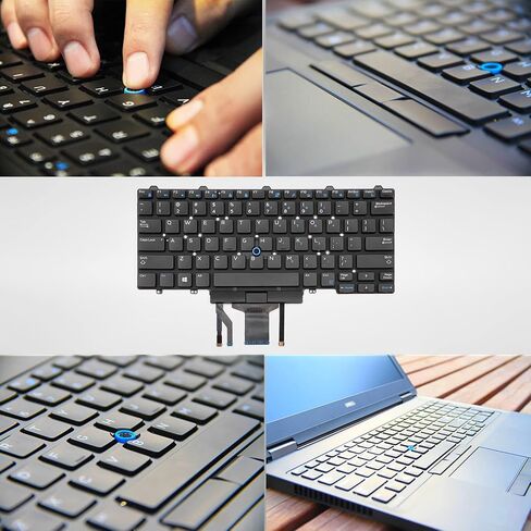 لوحة مفاتيح بديلة للكمبيوتر المحمول Dell Latitude E5450 E5470 7480 7490 5480 5488 مع مؤشر، بدون إطار تخطيط أمريكي in Saudi Arabia