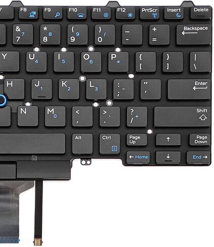 لوحة مفاتيح بديلة للكمبيوتر المحمول Dell Latitude E5450 E5470 7480 7490 5480 5488 مع مؤشر، بدون إطار تخطيط أمريكي in Saudi Arabia