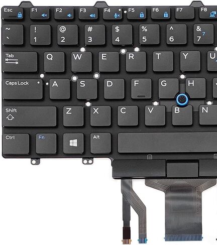 لوحة مفاتيح بديلة للكمبيوتر المحمول Dell Latitude E5450 E5470 7480 7490 5480 5488 مع مؤشر، بدون إطار تخطيط أمريكي in Saudi Arabia