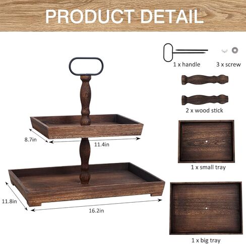 حامل صينية بطبقتين من YGEOMER، ديكور صينية متدرجة لعيد القديس باتريك للمنزل والمطبخ والمكتب وديكور الحفلات in Kuwait