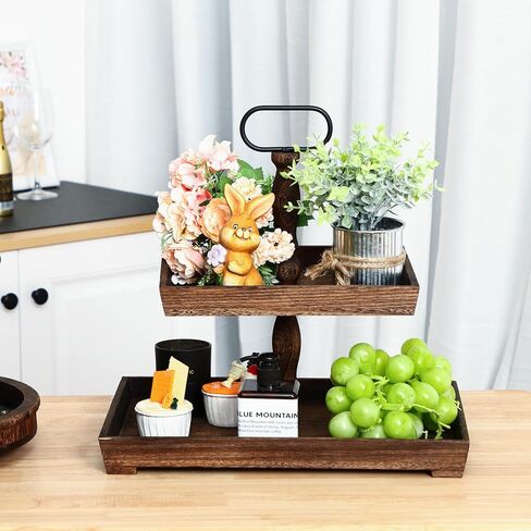 حامل صينية بطبقتين من YGEOMER، ديكور صينية متدرجة لعيد القديس باتريك للمنزل والمطبخ والمكتب وديكور الحفلات in Kuwait