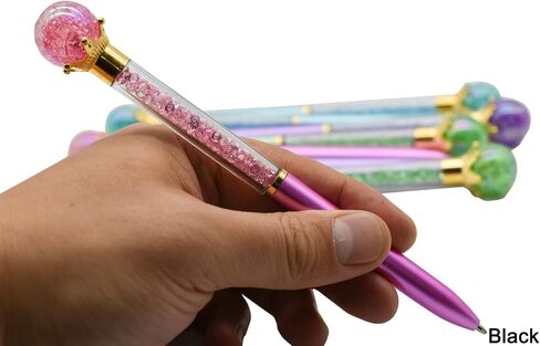 Maydahui 12 PCS Crystal Crown Ballpoint Pen Retractable Bling Pen Black Ink for Women Girls Wedding School in Saudi Arabia