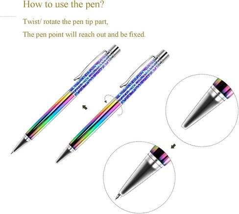 4 Pcs Colorful Metal Ballpoint Pen, Unique Metal Bling Dynamic Liquid Sand Pen with Black Ink Office Supplie Gifts Pens for Christmas Engagement Wedding Birthday Mother Day in Saudi Arabia