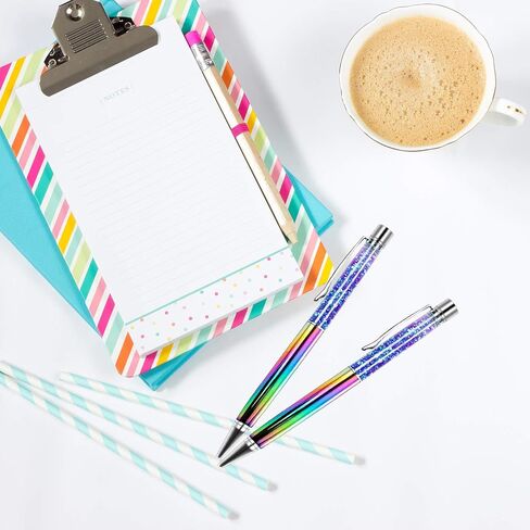 4 Pcs Colorful Metal Ballpoint Pen, Unique Metal Bling Dynamic Liquid Sand Pen with Black Ink Office Supplie Gifts Pens for Christmas Engagement Wedding Birthday Mother Day in Saudi Arabia