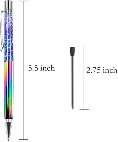 4 Pcs Colorful Metal Ballpoint Pen, Unique Metal Bling Dynamic Liquid Sand Pen with Black Ink Office Supplie Gifts Pens for Christmas Engagement Wedding Birthday Mother Day in Saudi Arabia