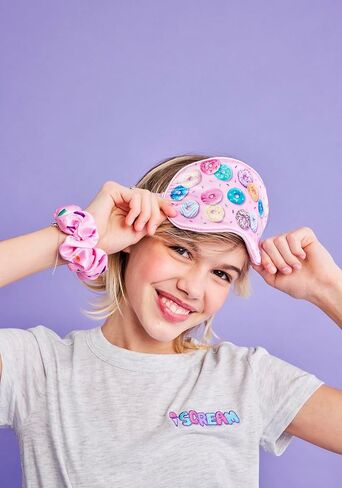 iscream Silky Satin, Fully Lined Sleep Mask and Matching Scrunchy Set - Beary Sweet Gummi Bear in Saudi Arabia