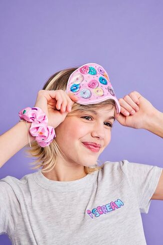 iscream Silky Satin, Fully Lined Sleep Mask and Matching Scrunchy Set - Beary Sweet Gummi Bear in Saudi Arabia
