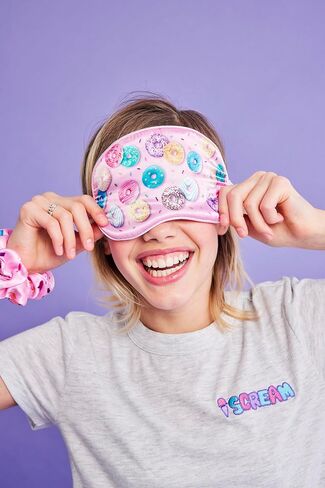 iscream Silky Satin, Fully Lined Sleep Mask and Matching Scrunchy Set - Beary Sweet Gummi Bear in Saudi Arabia