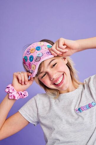 iscream Silky Satin, Fully Lined Sleep Mask and Matching Scrunchy Set - Beary Sweet Gummi Bear in Saudi Arabia
