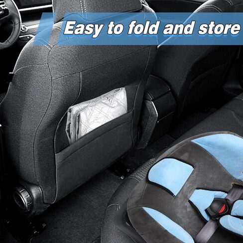 غطاء مظلة الشمس لمقعد السيارة للأطفال - مركبات سميكة ثنائية الطبقة، درجة حرارة أكثر برودة مقاعد السيارة للرضع عاكسة للحرارة، حماية من الأشعة فوق البنفسجية غطاء مقعد السيارة للأطفال الصغار ملحقات السفر in Kuwait