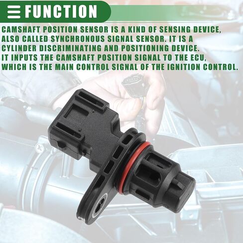 Motoforti Engine Camshaft Position Sensor, Cam Position Sensor, for Kia Spectra 2004-2009, ABS, No.3918023910/3918023500, Black in Saudi Arabia