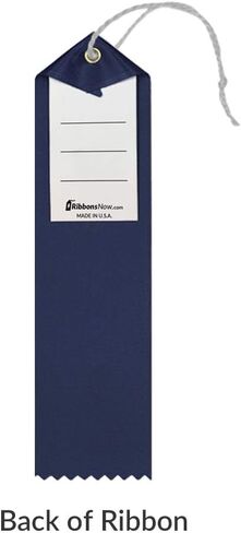 Math Star Ribbons - 100 Navy Blue Ribbons with Card & String in Saudi Arabia