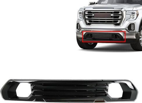 LABLT Gloss Black Front Lower Bumper Filler Replacement for GMC Sierra 1500 AT4/Denali 2019-2021 84176747 in Saudi Arabia
