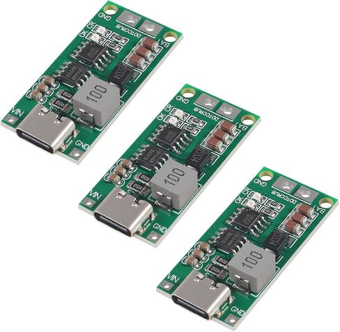 3PCS 18650 Lithium Battery Multi-Cell 2S 3S 4S Type-C to 8.4V 12.6V 16.8V Step-Up Boost LiPo Polymer Li-Ion Charger 7.4V 11.1V 14.8V （3S-2A） in Saudi Arabia