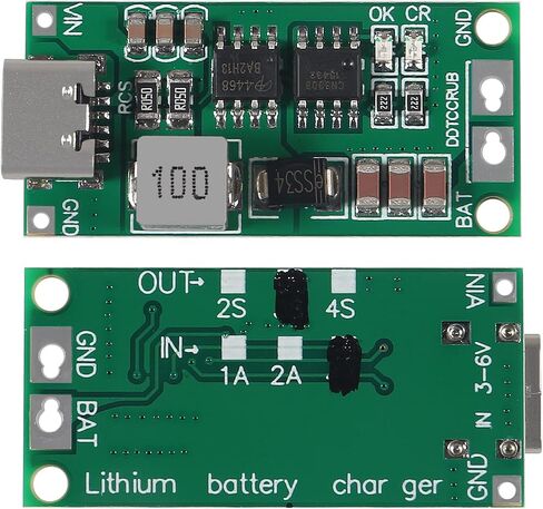 3PCS 18650 Lithium Battery Multi-Cell 2S 3S 4S Type-C to 8.4V 12.6V 16.8V Step-Up Boost LiPo Polymer Li-Ion Charger 7.4V 11.1V 14.8V （3S-2A） in Saudi Arabia