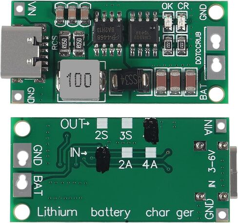 3PCS 18650 Lithium Battery Multi-Cell 2S 3S 4S Type-C to 8.4V 12.6V 16.8V Step-Up Boost LiPo Polymer Li-Ion Charger 7.4V 11.1V 14.8V （3S-2A） in Saudi Arabia