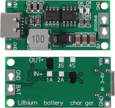 3PCS 18650 Lithium Battery Multi-Cell 2S 3S 4S Type-C to 8.4V 12.6V 16.8V Step-Up Boost LiPo Polymer Li-Ion Charger 7.4V 11.1V 14.8V （3S-2A） in Saudi Arabia
