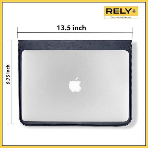 13.3" Laptop Sleeve Bag for Apple MacBook Air | Campatible with MacBook Air 13 2010-2017 | MacBook Pro 13 2010-2016 | Protective PU Leather Notebook Case Cover, Blue in Saudi Arabia