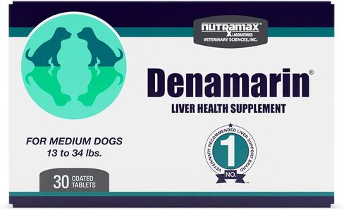 Nutramax Denamarin Liver Health Supplement for Medium Dogs - with S-Adenosylmethionine (Same) and Silybin, 30 Blister Pack Tablets in Saudi Arabia