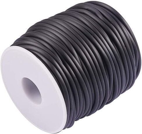 NBEADS 32.81 ياردة سلك مطاطي صلب، 3 مم حبل بلاستيكي أبيض مجوف أنبوب مطاطي حبل دائري مرن مطرز بالخرز سلسلة مطاطية لصناعة الحرف اليدوية in Saudi Arabia