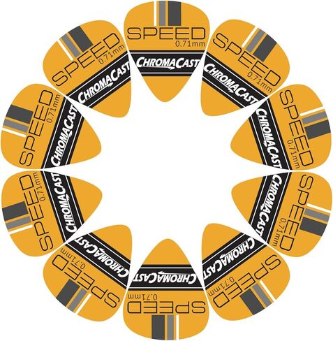 أعواد جيتار سيليلويد من سلسلة السرعة ChromaCast، مقياس ثقيل (.96 مم)، أزرق، 10 عبوات (CC-CP-SPEED-H-B-10) in Saudi Arabia