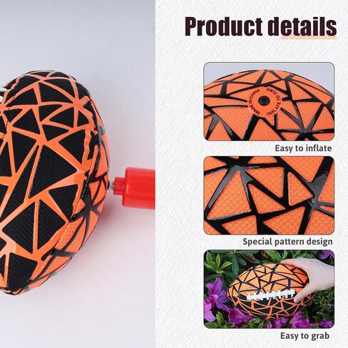 Shindel Inflatable Waterproof Football, Rubber Football 9.3 Inch Practice Football with Special Grip Pattern for Kids Outdoor in Saudi Arabia