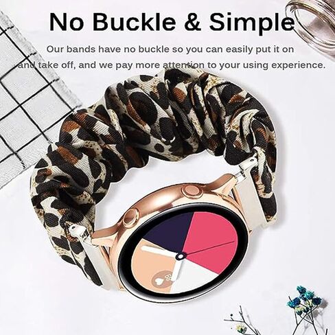 متوافق مع iTouch Sport 4 Bands، 20 مم قماش مرن Scrunchie مرن للسيدات، أشرطة بديلة لطيفة متوافقة مع iTouch Sport 4 / Sport 3 / AIR 3 40 مم ساعة ذكية in Kuwait