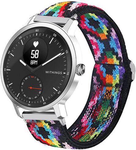 متوافق مع فرقة Withings ScanWatch، حزام بديل قابل للتعديل من النايلون المطاطي الممتد متوافق مع Withings ScanWatch 42 مم/38 مم ساعة ذكية هجينة in Kuwait