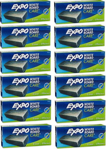 ممحاة سبورة بيضاء للمسح الجاف من Expo 81505، كومة ناعمة، 5 1/8 عرض × 1 4 ارتفاع - عبوة من 12 قطعة in Saudi Arabia