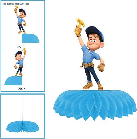 ديكورات حفلات Wreck it Ralph، 7 قطع من قطع مركزية على شكل قرص العسل، ديكورات طاولة جانبية ثلاثية الأبعاد للأطفال من Wreck it Ralph لوازم حفلات Wreck it Ralph in Kuwait