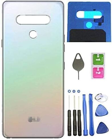 Stylo 6 Back Glass Replacement Back Cover Glass Housing Door with Pre-Installed Tape Parts for LG Stylo 6 Q730 All US Version +Tools (White) in Saudi Arabia