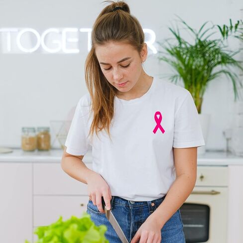 Pink Ribbon Stickers, 500 pcs Breast Cancer Awareness PVC Material, Waterproof, for Fundraising, Charity Events and Support Groups in Saudi Arabia