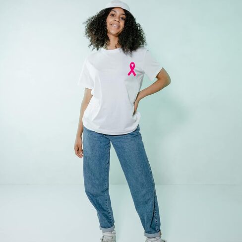 Pink Ribbon Stickers, 500 pcs Breast Cancer Awareness PVC Material, Waterproof, for Fundraising, Charity Events and Support Groups in Saudi Arabia