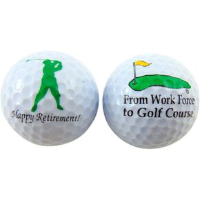 Westmon Works Retirement Golf Balls Funny Gag Gift for Golfer Gift Pack, Set of 2