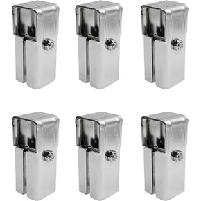 6 Sets Square Tube Clamps 1 Inch Stainless Steel Square Tubing Connector Chain Link Fence Clamp(2 Way)