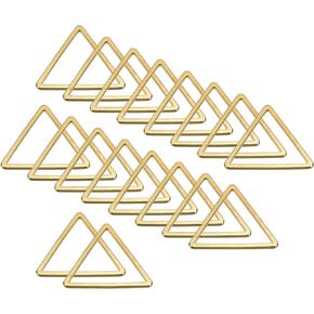 PATIKIL Beading Hoop Earrings, 30 Pcs Triangle Beading Findings Copper Hoop Earring for DIY Crafts Making Earring Necklace Making(15mm, Bronze Color)