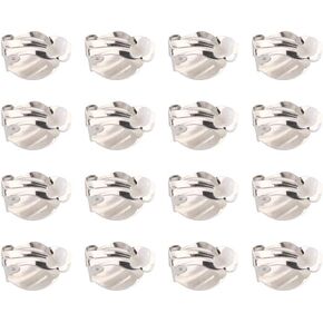 Beavorty Dangle Earrings Helix Earrings 20pcs Clip on Earring Converter Findings Round Flat Trays Blank Earring Setting for Non Pierced Ears DIY Making Golden Dangle Earrings Helix Earrings