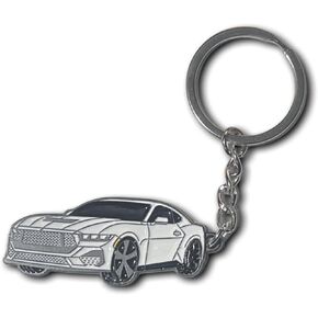 Car Keychain for Mustang Accessories Metal/Enamel Key Chain Ring 3D Model car for Ford Mustang GT 2022 2023 2024