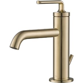 KRAUS Novis Single Handle Vessel Sink Bathroom Faucet with Pop-Up Drain in Spot Free Stainless Steel, KVF-1220SFS