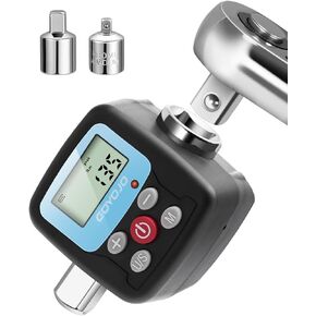 Digital Torque Wrench Adapter -Precision Electronic Torque Tool Converter and Meter with Digital Display, Includes 1/2", 1/4", 3/8" Adapters for Automotive, Biking, DIY & Home Repairs (135N.m)